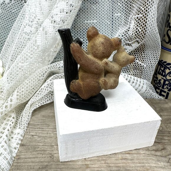 Vintage Koala Bear Figurine Mother & Baby on Tree Collectible 4" Tall Ceramic - Picture 3 of 5